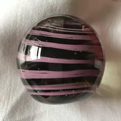 Lovely Signed Mdina Heavy Mulberry Glass Paperweight Artisan Centre Letta Malta • £10