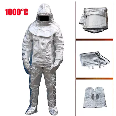 $109 • Buy 1000°C Thermal Radiation Degree Heat Resistant Aluminized Suit Fireproof Clothes