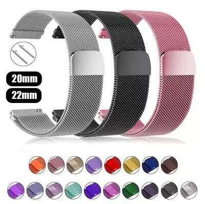 18/20/22mm Magnetic Milanese Watch Band Universal Steel Loop Smart Wrist Strap • $9.99