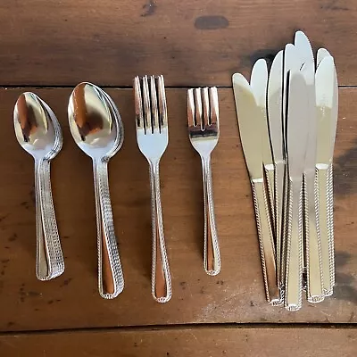 Vintage 47 Piece Set For 9 Braided Silverware Flatware Made In Japan • $31.95