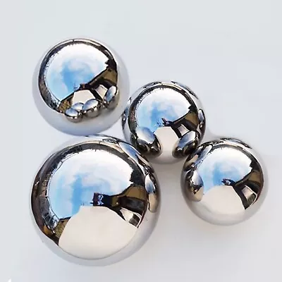 4Pcs Sphere Gazing Balls For Garden Stainless Steel Silver Balls For Gardens • £23.74