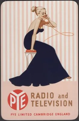 Playing Cards Single Card Old PYE TELEVISION RADIO Advertising Art PIN UP GIRL B • $6.33