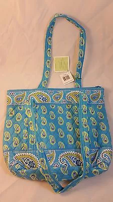 NEW Vera Bradley Villager Bermuda Light Blue Paisley Large Sized Tote Bag NWT • $85