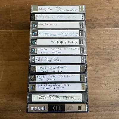 LOT OF 12 USED CASSETTE TAPES MAXELL MX-90 SONY METAL-SR Type IV & XLII + MORE • $24.99