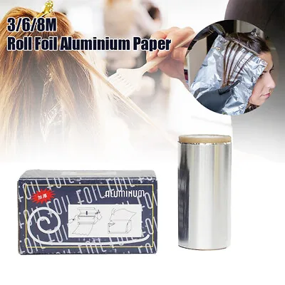 $5.49 • Buy 3/6/8M Super Long Thick Perm Aluminum Foil Paper Stain Hairdressing Supplies#