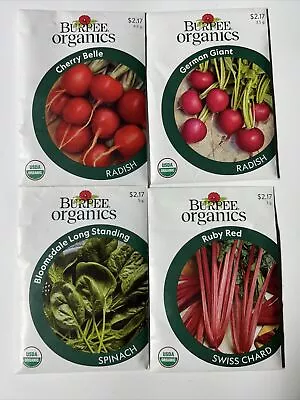 Mixed Lot 21 Packs Assorted Burpee Organics Vegetable Seeds 11/23 Sell By Date • $13