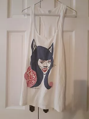 Katy Perry Roar Cat Face Meow  Womens Tank Sz Large  • £34.06