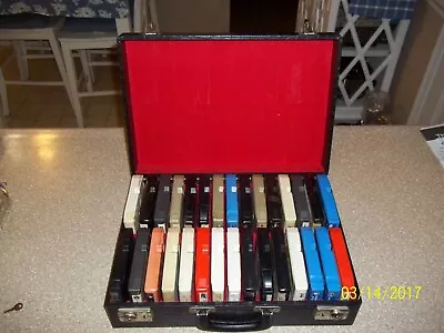 Lot Of 30 8-Track Tapes & Locking Storage Case W/Key - Classic Rock - Untested • $15.50