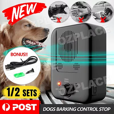 Outdoor Anti Bark Device Ultrasonic Dog Barking Control Stop Repeller Trainer AU • $22.35