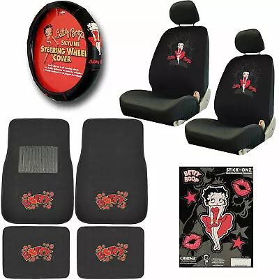 $86.14 • Buy New 10PC Classic Betty Boop Car Seat Covers Steering Wheel Cover Floor Mats Set