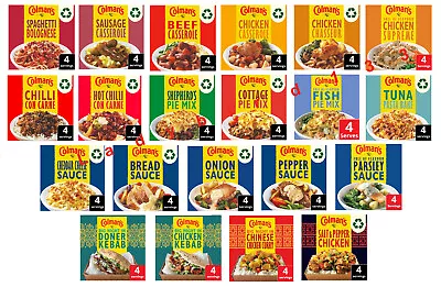 Colman's Seasoning Recipe Mix Chicken Beef Fish Casserole Kebab VARIOUS • £3.99