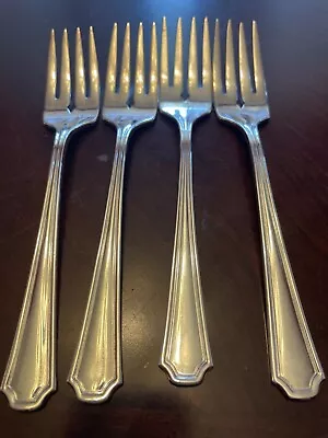 4 Oneida Silversmiths Clairhill  FAIRHILL  Silverplate  Salad Forks  6-1/2” • $14