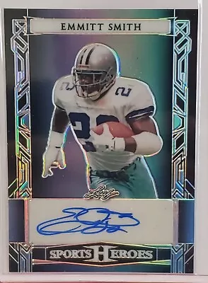 Emmitt Smith 2024 Leaf Sports Heroes BASE BLUE Auto Autograph #3/5 • $139.99