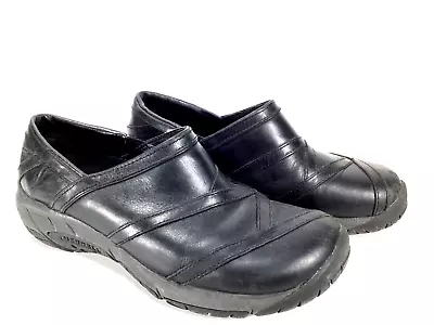 Merrell Womens Black Leather Encore Eclipse 2 Slip On Shoes Clogs Size 8 US • $39.79