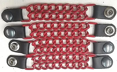 Vest Extenders 4 Snap On Powder Coated Fire Red Bike Accessory USA  New • $30