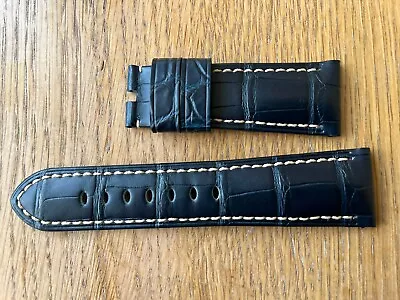 OFFICINE PANERAI OEM 26mm NAVY BLUE CROC STRAP FOR TANG BUCKLE • £199.99