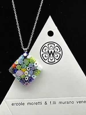 Authentic Murano Glass Millefiori Pendant Necklace - MNH -7 • $32.99