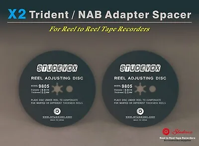 🏅 2 X Trident / NAB Adapter Spacer For Reel To Reel Tape Recorders • $11