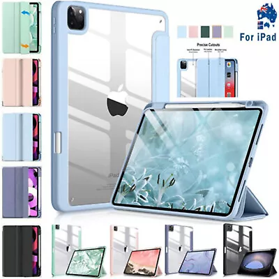 Smart Case Shockproof Cover With Pencil Holder For IPad Air 4 5 Pro 11  12.9  AU • $24.65