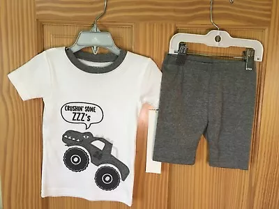 New Carter's Toddler  Boys 2 Pc Shorts Pajama Set Snug Fit Monster Truck U Pick • $13.95