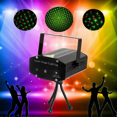 Laser Projector Stage Lights Mini LED R&G Lighting DJ Disco Party Club KTV Xmas • $14.88