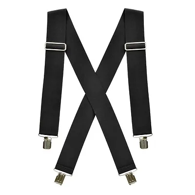 Hold’Em Suspenders For Men Heavy Duty Big And Tall Utility Clips 2 Inch Wide Ela • $27.99