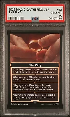 2023 MTG - The Ring - The Lord Of The Rings #13 - PSA 10 - ( POP 11 ) • $99