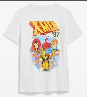 X-Men '97 Marvel Unisex Graphic Tee Shirt Adult Size Medium White-New W/Tags • $15.99