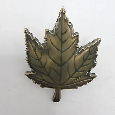 Vintage Enamel Maple Leaf Brooch Pin ❤️ Mark On Back  • $12.79