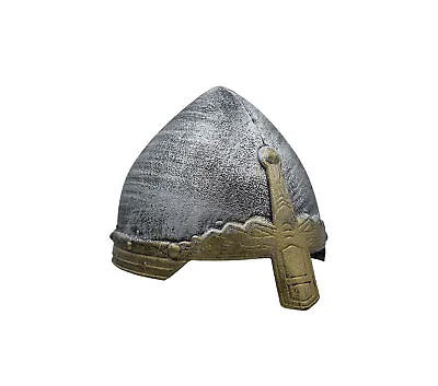 Boys Plastic Medieval Crusader Helmet Templar Knight Helm Costume Accessory Prop • $11.70