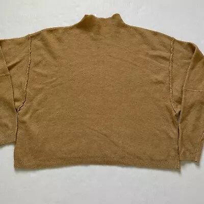 Free People Sweater Womens S Tan Brown Breakaway Pullover Sweater Wool Alpaca • $19.99