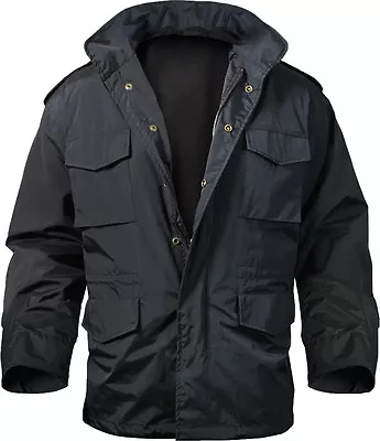 Storm Field Jacket Black Military Nylon Tactical M-65 Rothco 8644 • $75.99