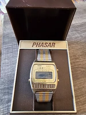 VTG Sears Roebuck Phasar Mens Quartz  Digital Watch Alarm/Chrono Non Working  • $7.99