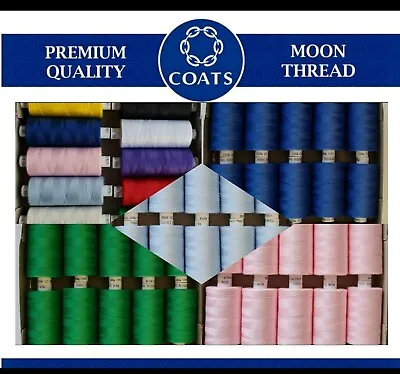 £10.99 • Buy Coats Moon TKT120 Polyester Premier Sewing Thread, Overlocking  10 X 1000y Box