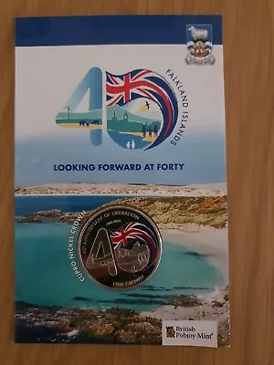 2022 40th Anniversary Falklands Liberation Coloured Unc. Crown Coin POBJOY • £19.99