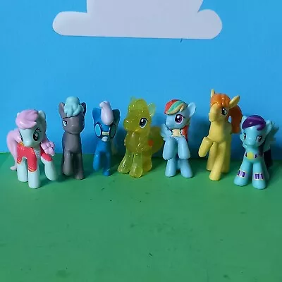 My Little Pony 7 Mini Mlp Figures Hasbro Cake Toppers/decoration Blind Bag • £10