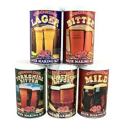 GEORDIE Beer Home Brew Making Kit Makes 40 Pints  FULL Range - P&P UK • £16.95