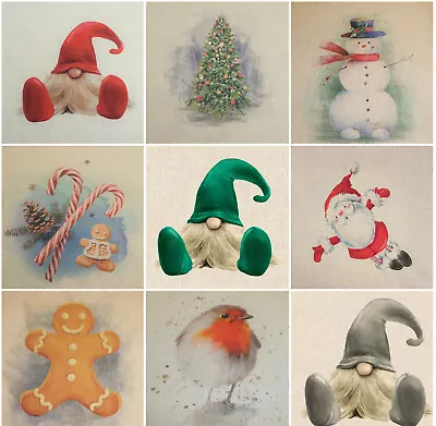 £5.99 • Buy XMAS CHRISTMAS CUSHION & BAG PANELS + All Over Design Cotton Fabric (9 Designs)