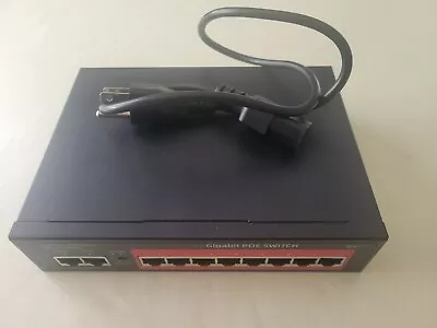 8 Port Gigabit PoE Switch With 2 Gigabit Uplink 802.3af/at Compliant • $15