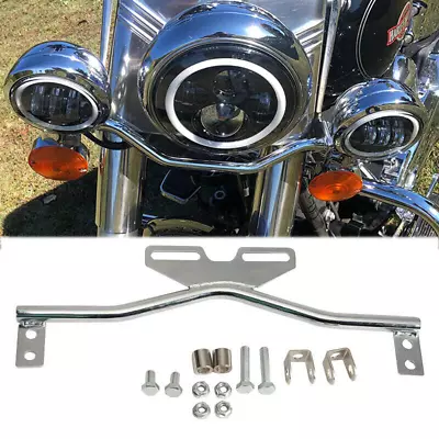 Chrome Driving Lamp Passing Spot Light Bar For Kawasaki Vulcan Classic VN900 US • $32.34