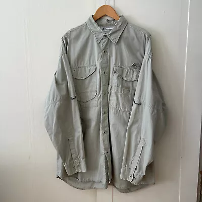 Columbia Sportswear Mens Long Sleeve PFG Vented Fishing Shirt XXL Outdoor Pocket • $12.88