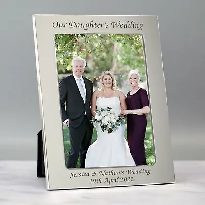 Personalised Silver 5x7 Our Daughter's Wedding Photo Frame Wedding Day • £12.99