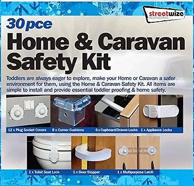 30Pce Home & Caravan Baby / Child Safety Kit - Door Socket Covers Locks & Guards • £6.99