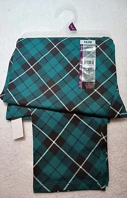 $6.75 • Buy NWT No Boundries Legging XXL (19) Green And Black Houndstooth