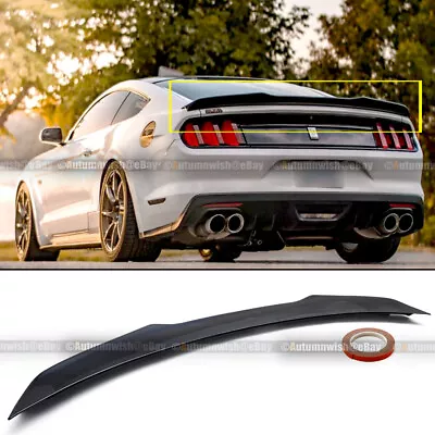 Fits 15-20 Ford Mustang S550 H Style Gloss Black Painted Rear Trunk Spoiler Wing • $68.99