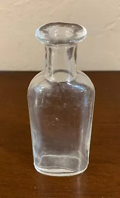 Antique Miniature 3 5/8  Clear Glass Bottle  • $5