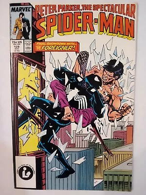 Spectacular Spider Man #129 1987 Marvel Comics. Vf+. Foreigner/Black Cat  • $3.80