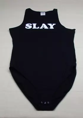 Womens *PINK Victoria Secret* SLAY Sleeveless Tank Top One Piece Bodysuit MEDIUM • $12.99