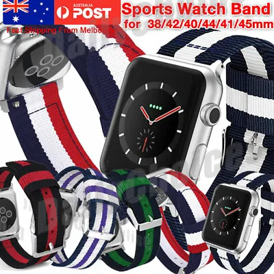 $5.69 • Buy For Apple Watch Series Se 7 6 5 4 3 IWatch Band Woven Nylon Strap 38/40/42/44