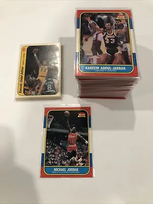 1986-87 Fleer Basketball Complete Set 132 Both Jordan Rookie Cards & Stickers! • $6999